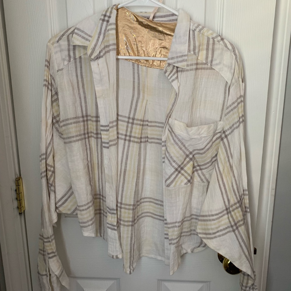 Free people plaid shirt